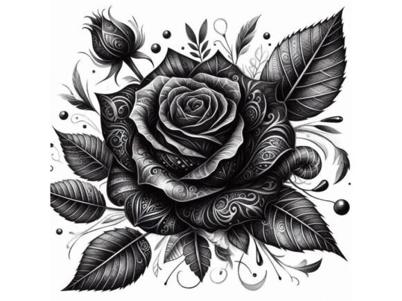 Download Black Rose Art with Intricate Details - Intricate details Collection