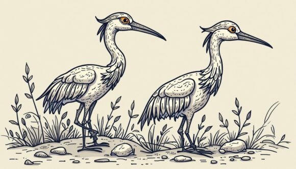 Download Cranes with Intricate Details Ornamental - Intricate details Collection