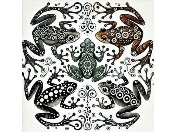Download Pointillism Frogs with Intricate Details - Intricate details Collection
