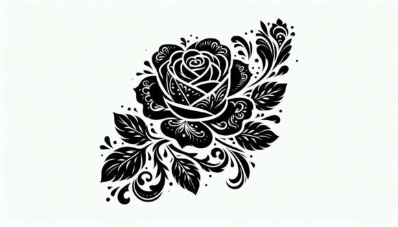 Download Black Rose Art with Intricate Details - Intricate details Collection