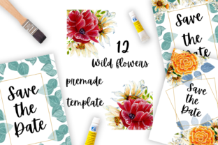Download Premade Wild Flowers Frames and Template - Frames Collection