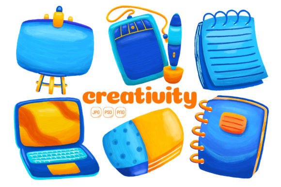 Download Creativity Element Illustration Pack 01 - Premium Resources
