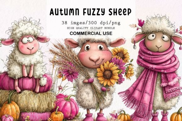 Download Cute Autumn Fuzzy Sheep PNG Clipart - Sheep png Collection