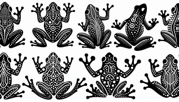 Download Pointillism Frogs with Intricate Details - Intricate details Collection