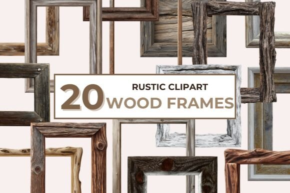 Download Rustic Wood Frames Clipart Pack - Frames Collection